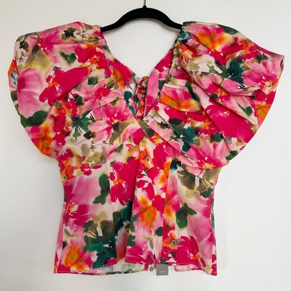 J. CREW Cecily top in floral stretch cotton poplin blend Size 4 NEW NWT - Picture 3 of 10